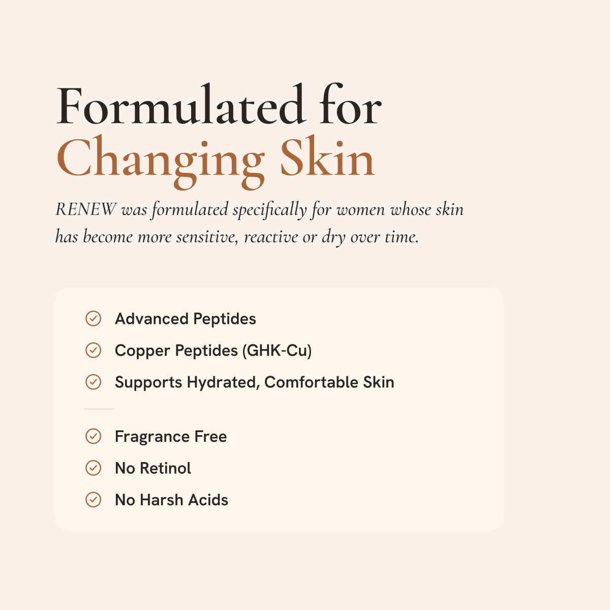 Peptide RENEW Serum - Copper Glow Co.